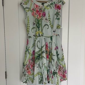 Ted Baker floral and mint green summer dress. Worn once. Size 3 TB. Size 8 CDN.
